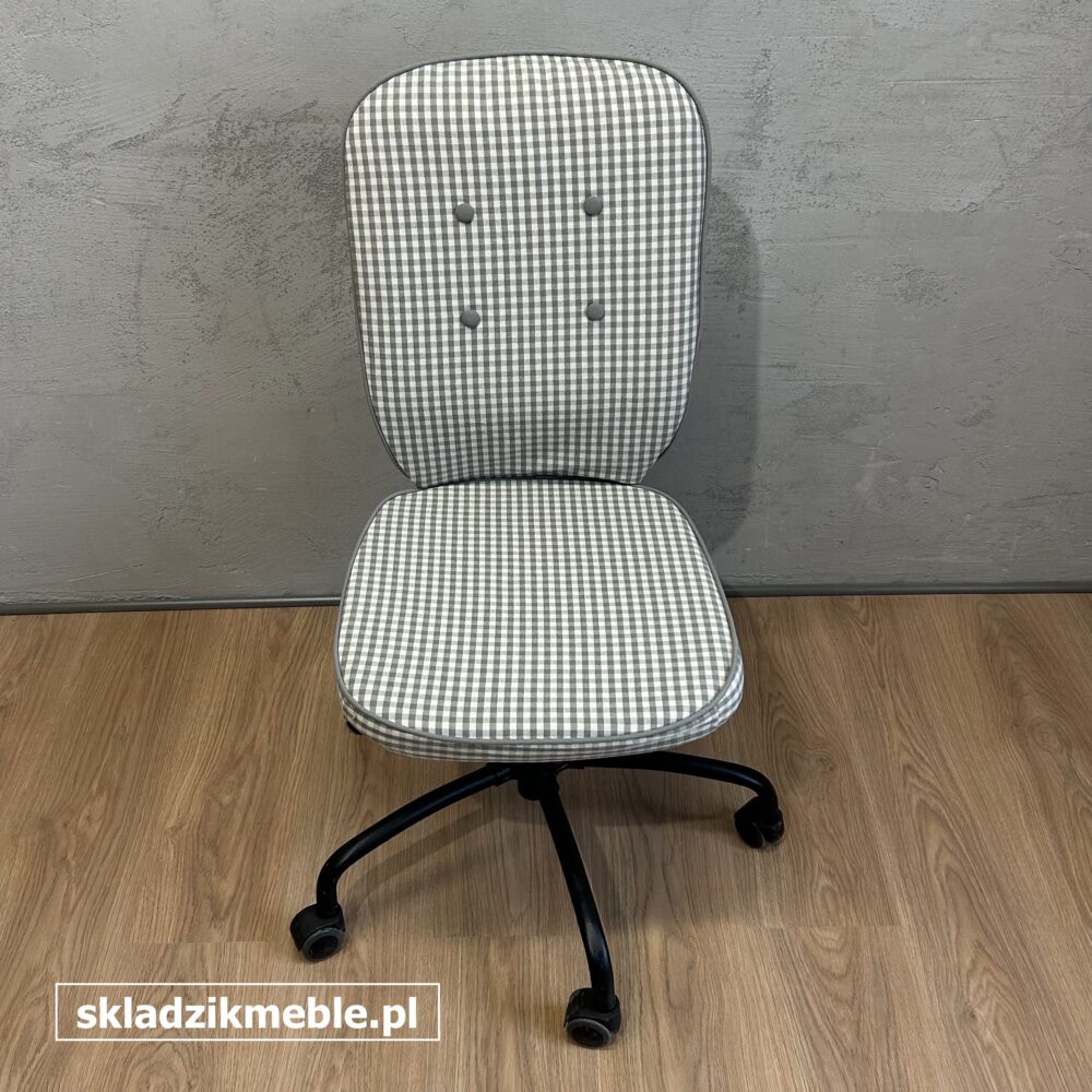 220725 KRZESŁO OBROTOWE IKEA LILLHOJDEN W KRATKĘ - obrazek 8