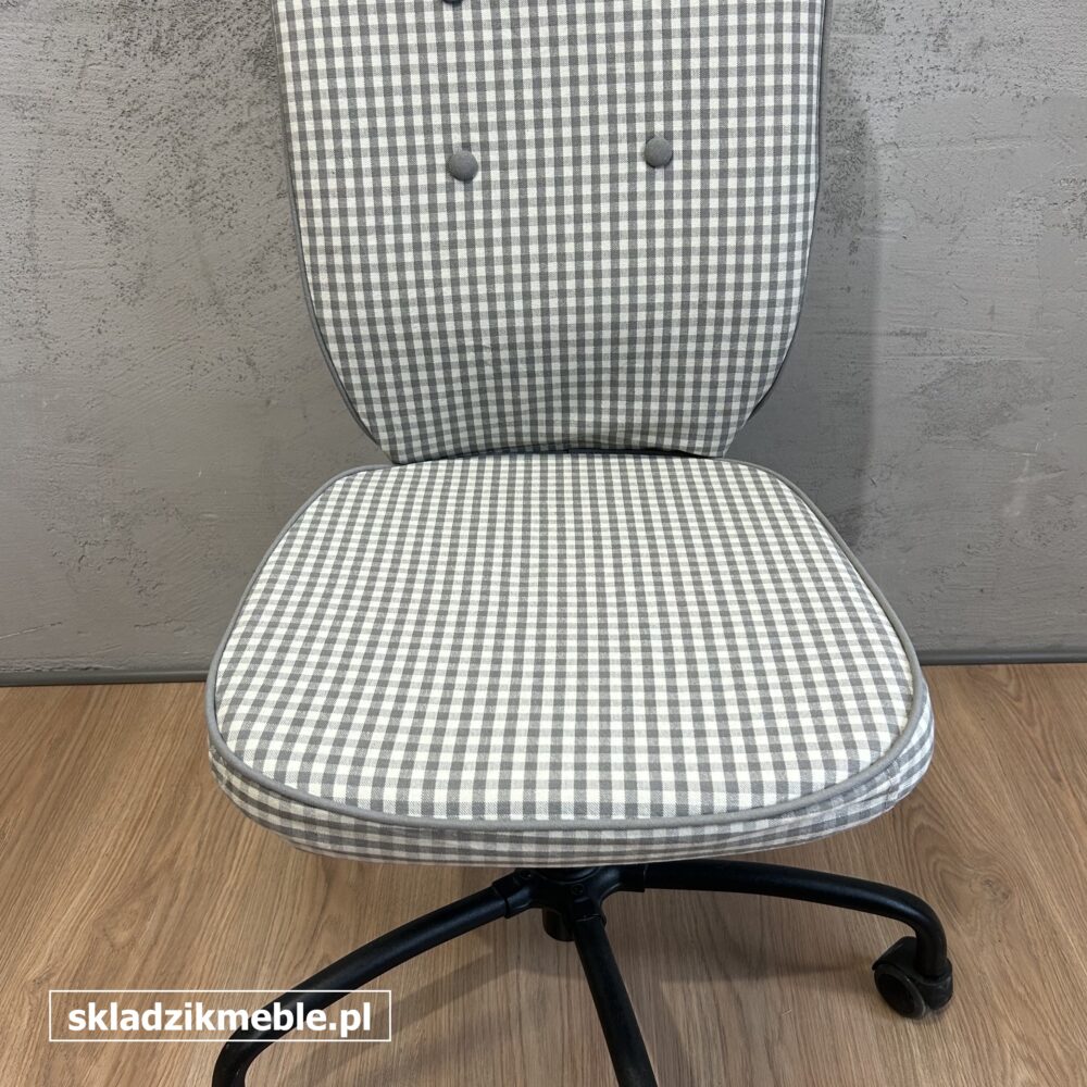 220725 KRZESŁO OBROTOWE IKEA LILLHOJDEN W KRATKĘ - obrazek 9