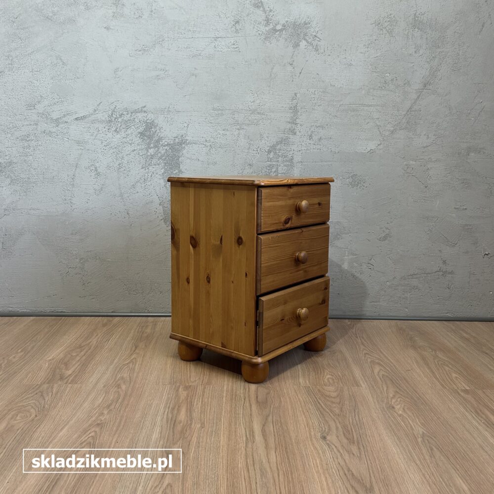 260725 MAŁA SZAFKA SOSNOWA TRZY SZUFLADKI - obrazek 3