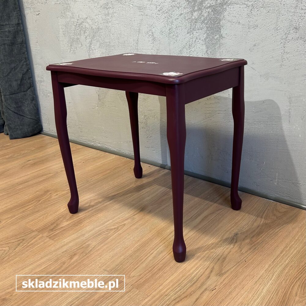 060825 BORDOWY STOLICZEK KAWOWY Z RÓŻYCZKAMI, PO METAMORFOZIE - obrazek 5