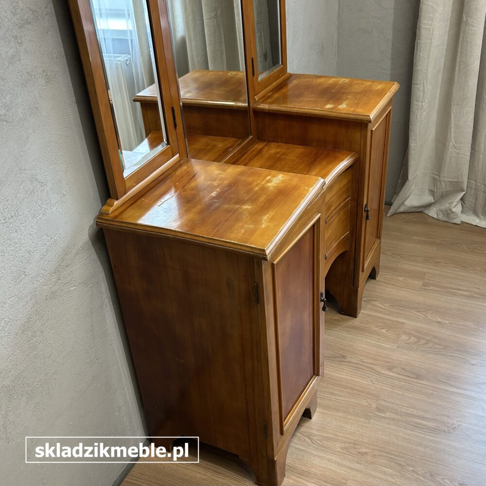 070825 DĘBOWA TOALETKA Z FREZOWANYMI LUSTRAMI - obrazek 14