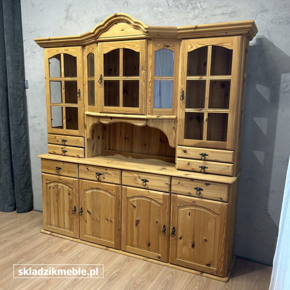 050925 KREDENS SOSNOWY SUROWY, KLASYCZNY, Z WYKUSZEM - obrazek 11
