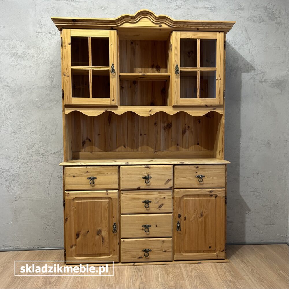 100925 KLASYCZNY SKANDYNAWSKI KREDENS SOSNOWY, SUROWY - obrazek 10