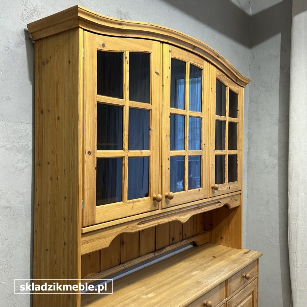 130925 SKANDYNAWSKI KREDENS SOSNOWY, WITRYNA WYSOKA 215 CM - obrazek 7