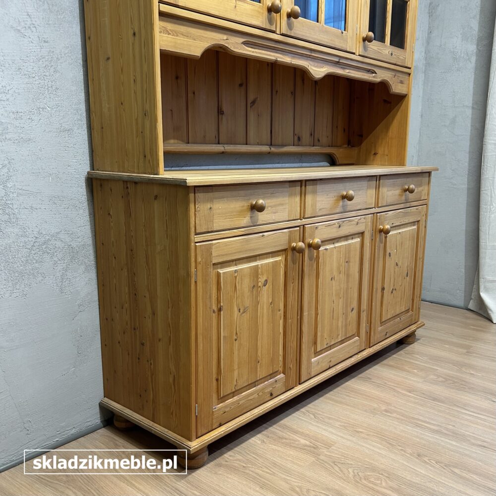 130925 SKANDYNAWSKI KREDENS SOSNOWY, WITRYNA WYSOKA 215 CM - obrazek 6