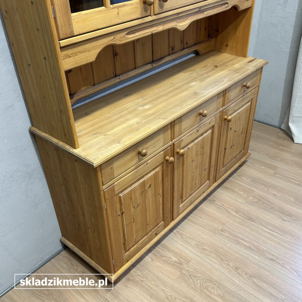 130925 SKANDYNAWSKI KREDENS SOSNOWY, WITRYNA WYSOKA 215 CM - obrazek 5