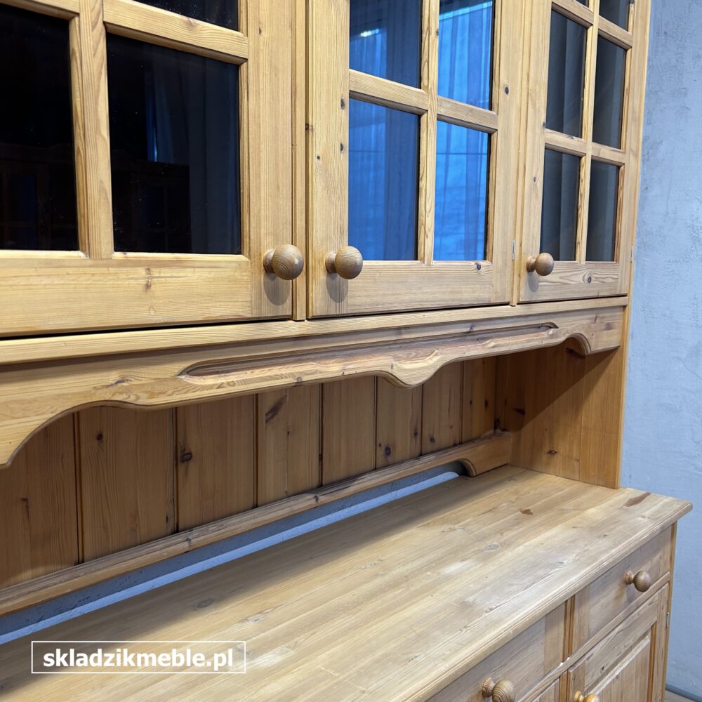 130925 SKANDYNAWSKI KREDENS SOSNOWY, WITRYNA WYSOKA 215 CM - obrazek 3