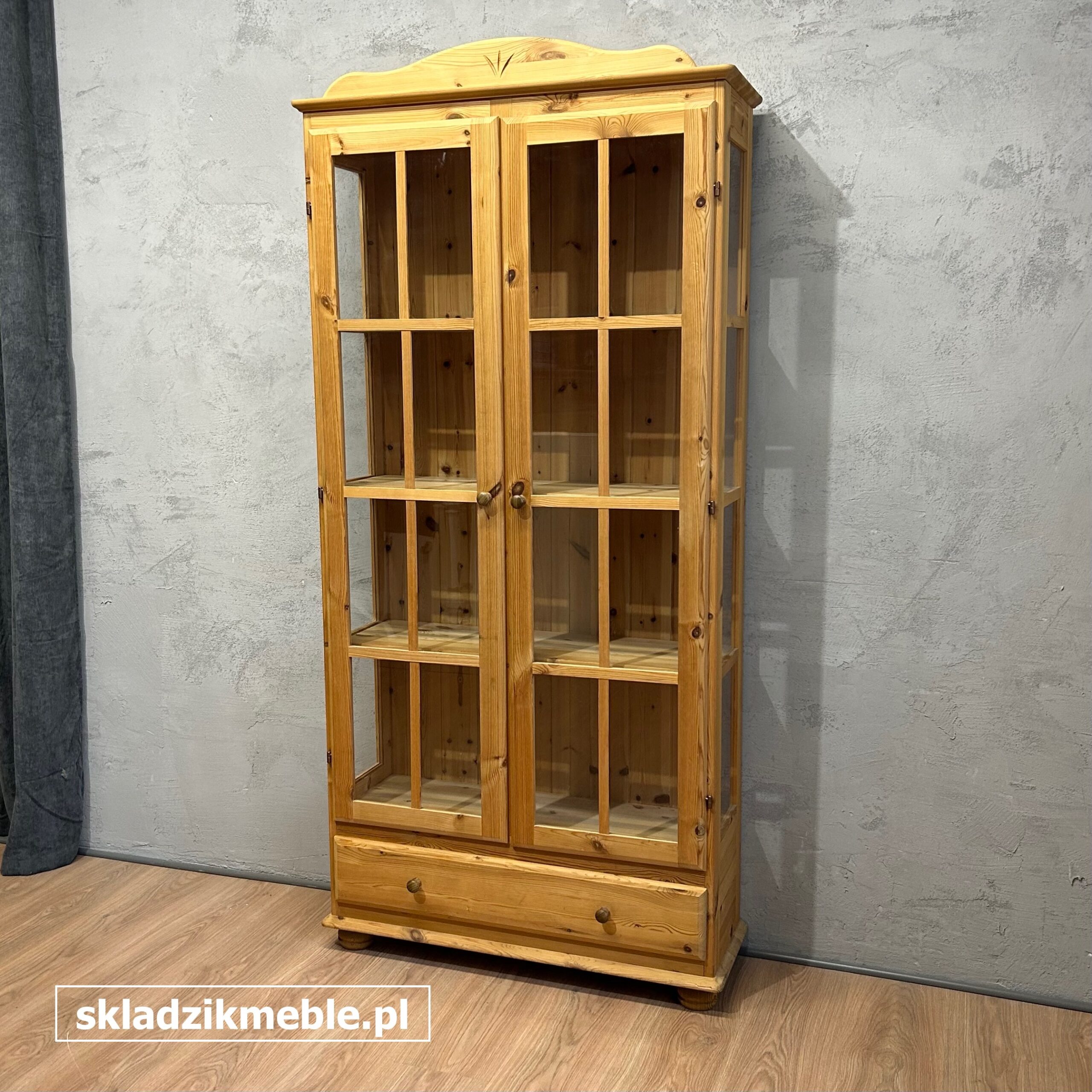 061025 WITRYNA SOSNOWA, BIBLIOTECZKA, Z JEDNĄ SZUFLADĄ