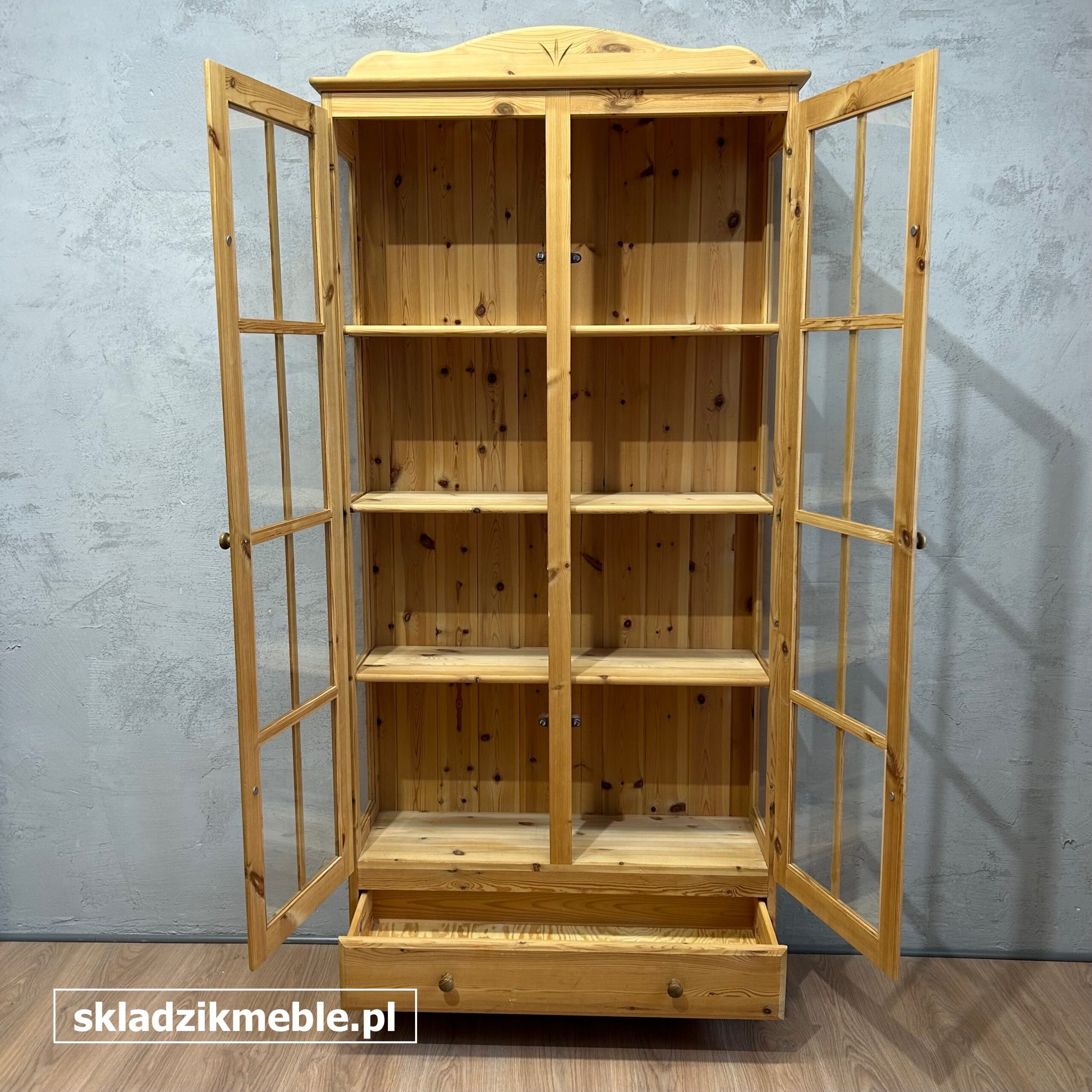 061025 WITRYNA SOSNOWA, BIBLIOTECZKA, Z JEDNĄ SZUFLADĄ - obrazek 8