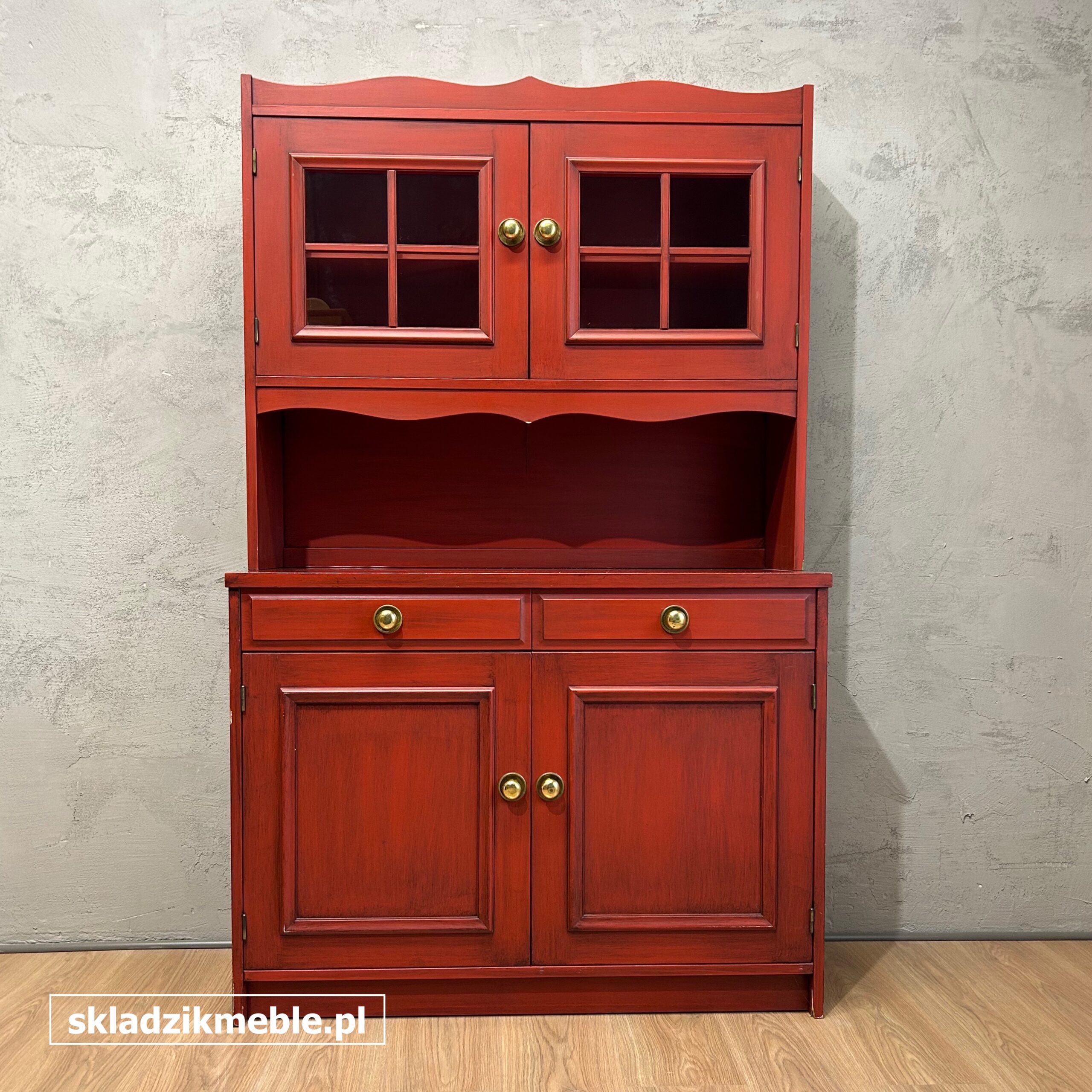 111025 SKANDYNAWSKI KREDENS W KOLORZE BURGUND - obrazek 15