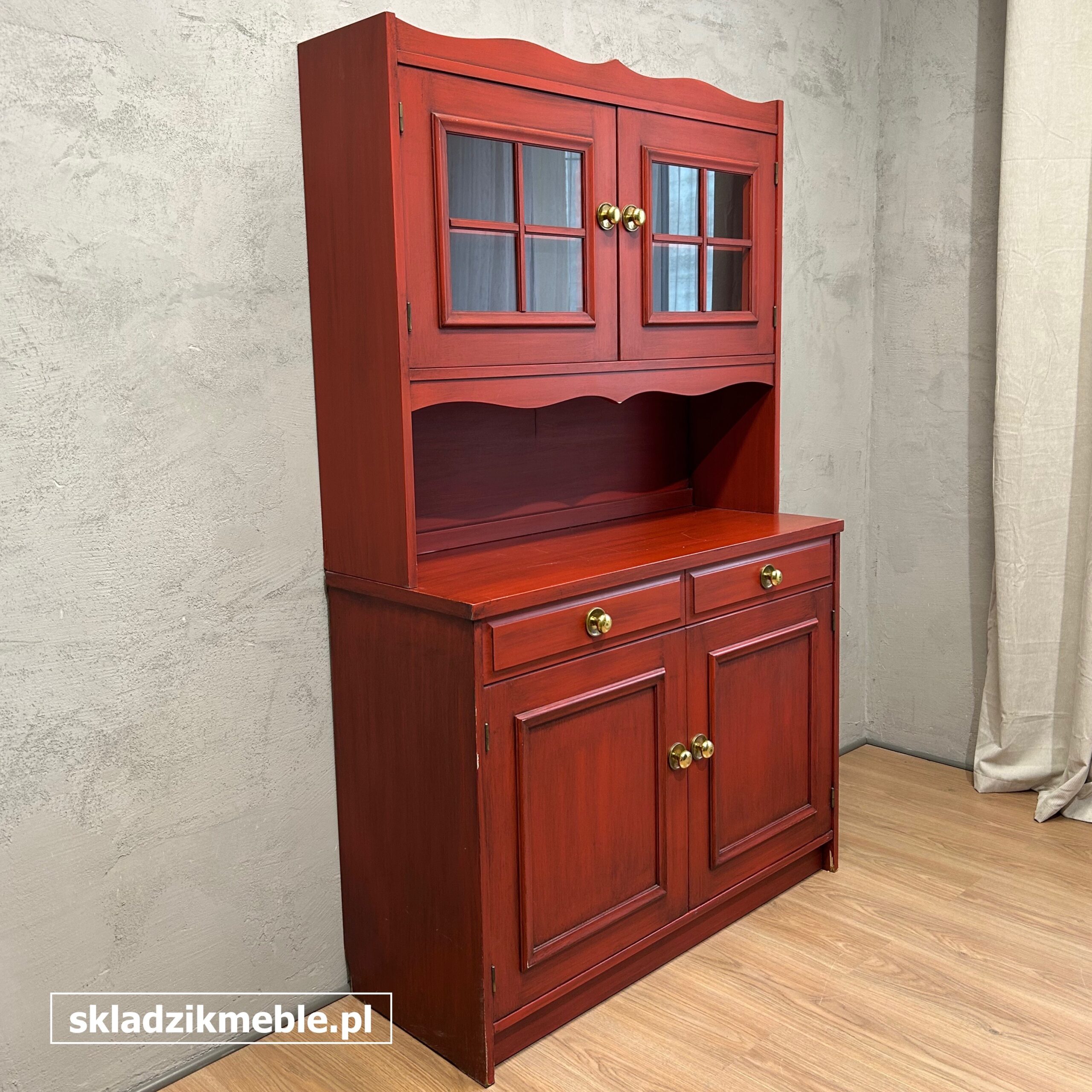 111025 SKANDYNAWSKI KREDENS W KOLORZE BURGUND - obrazek 10