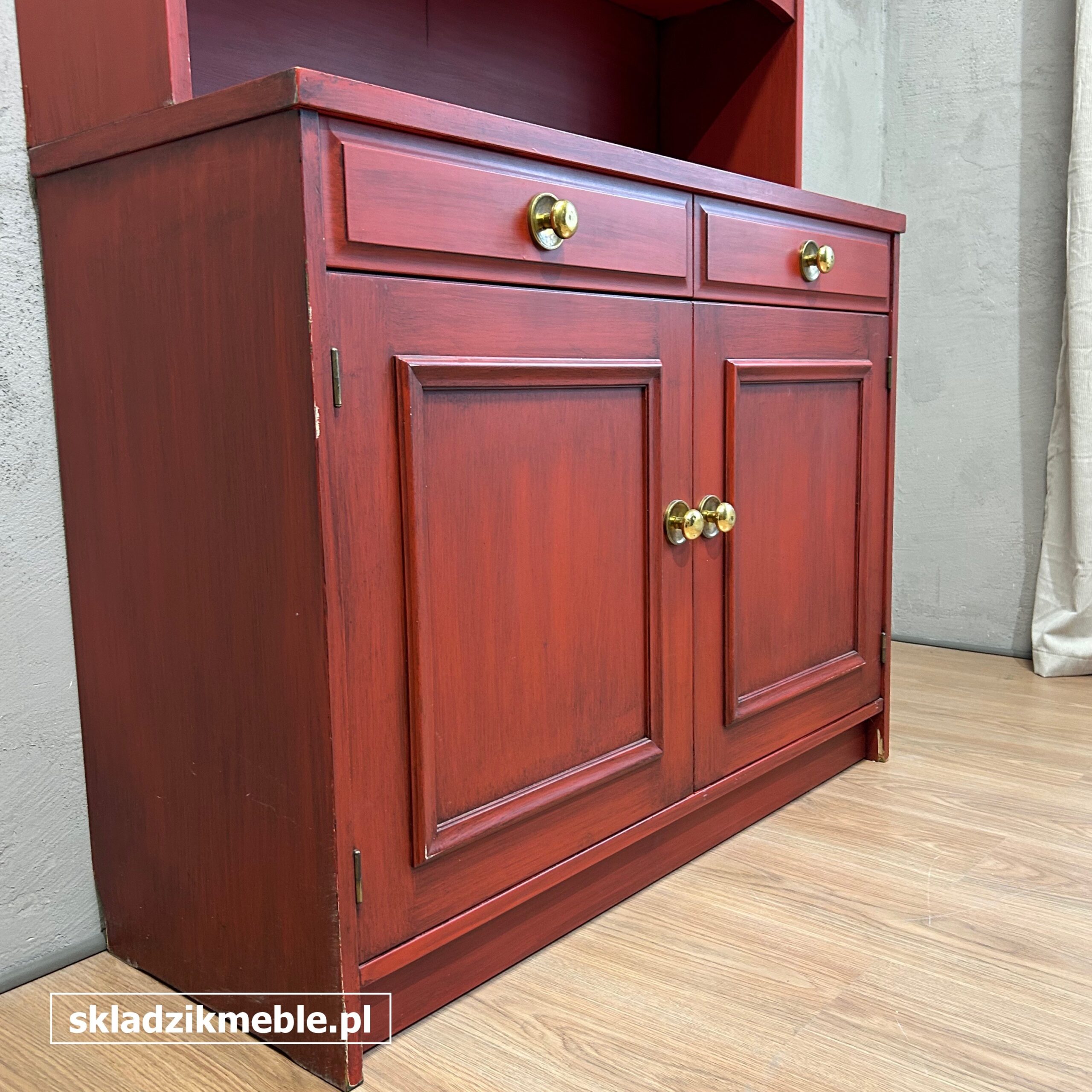 111025 SKANDYNAWSKI KREDENS W KOLORZE BURGUND - obrazek 3