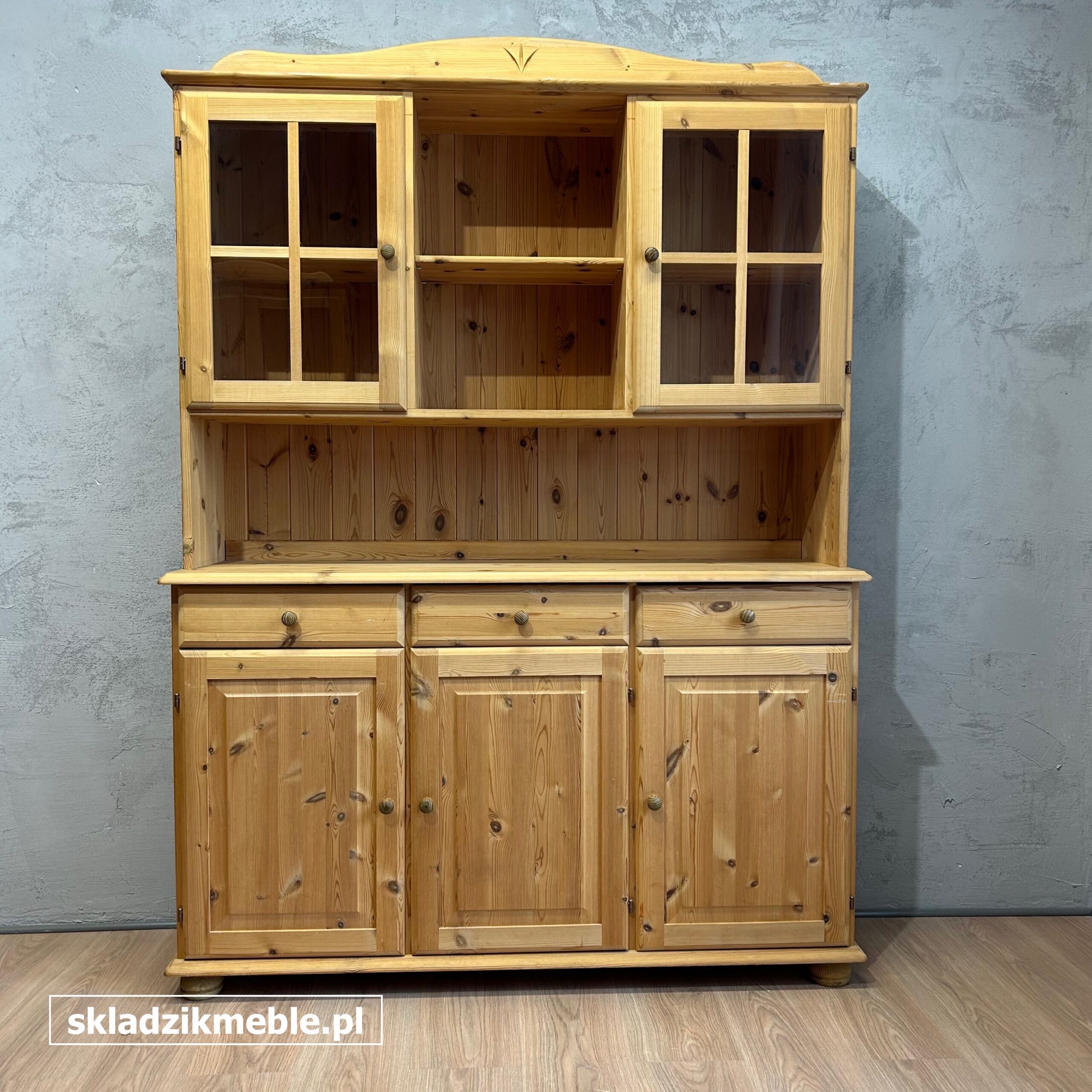 131025 KLASYCZNY SKANDYNAWSKI KREDENS SOSNOWY SZEROKOŚĆ 136 CM - obrazek 11