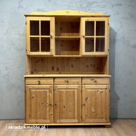 131025 KLASYCZNY SKANDYNAWSKI KREDENS SOSNOWY SZEROKOŚĆ 136 CM