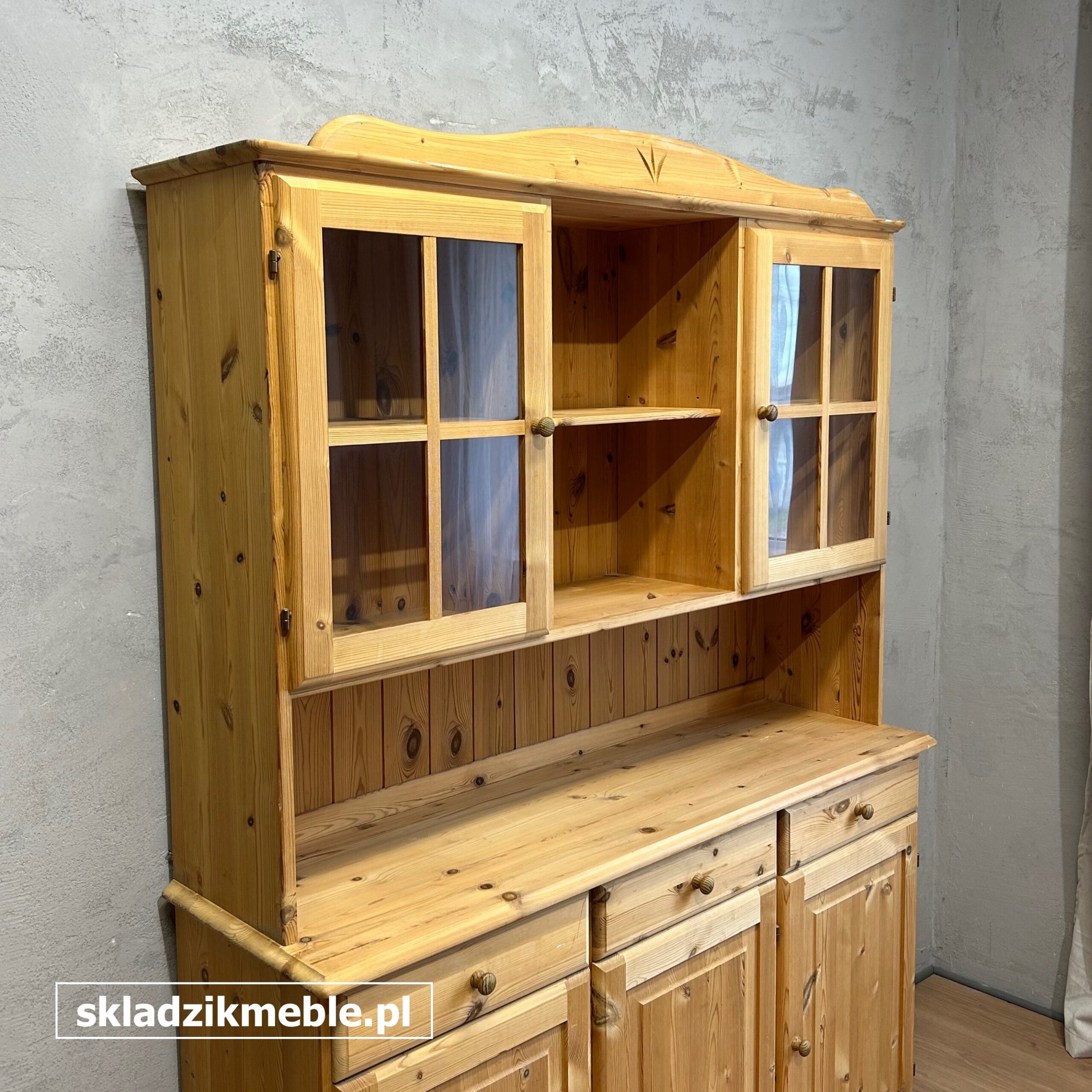 131025 KLASYCZNY SKANDYNAWSKI KREDENS SOSNOWY SZEROKOŚĆ 136 CM - obrazek 13