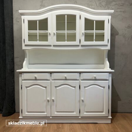 221025 SOLIDNY KREDENS SOSNOWY W KOLORZE BIAŁYM