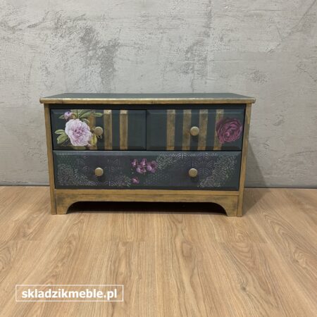 211025 NISKA KOMODA W ODCIENIU SZARONIEBIESKIM, PO METAMORFOZIE