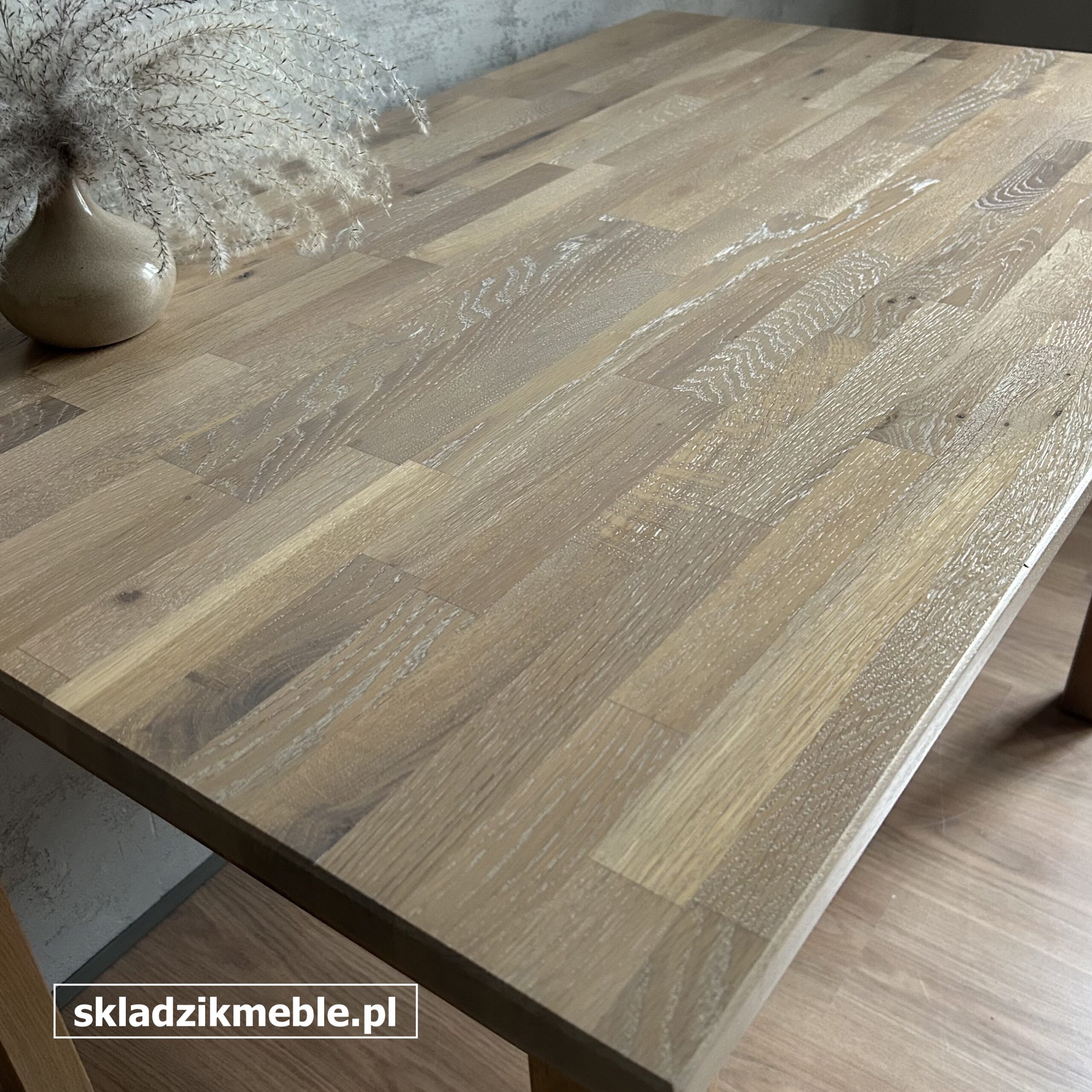 241025 STÓŁ SOSNOWY PROSTY, ODNOWIONY - obrazek 7