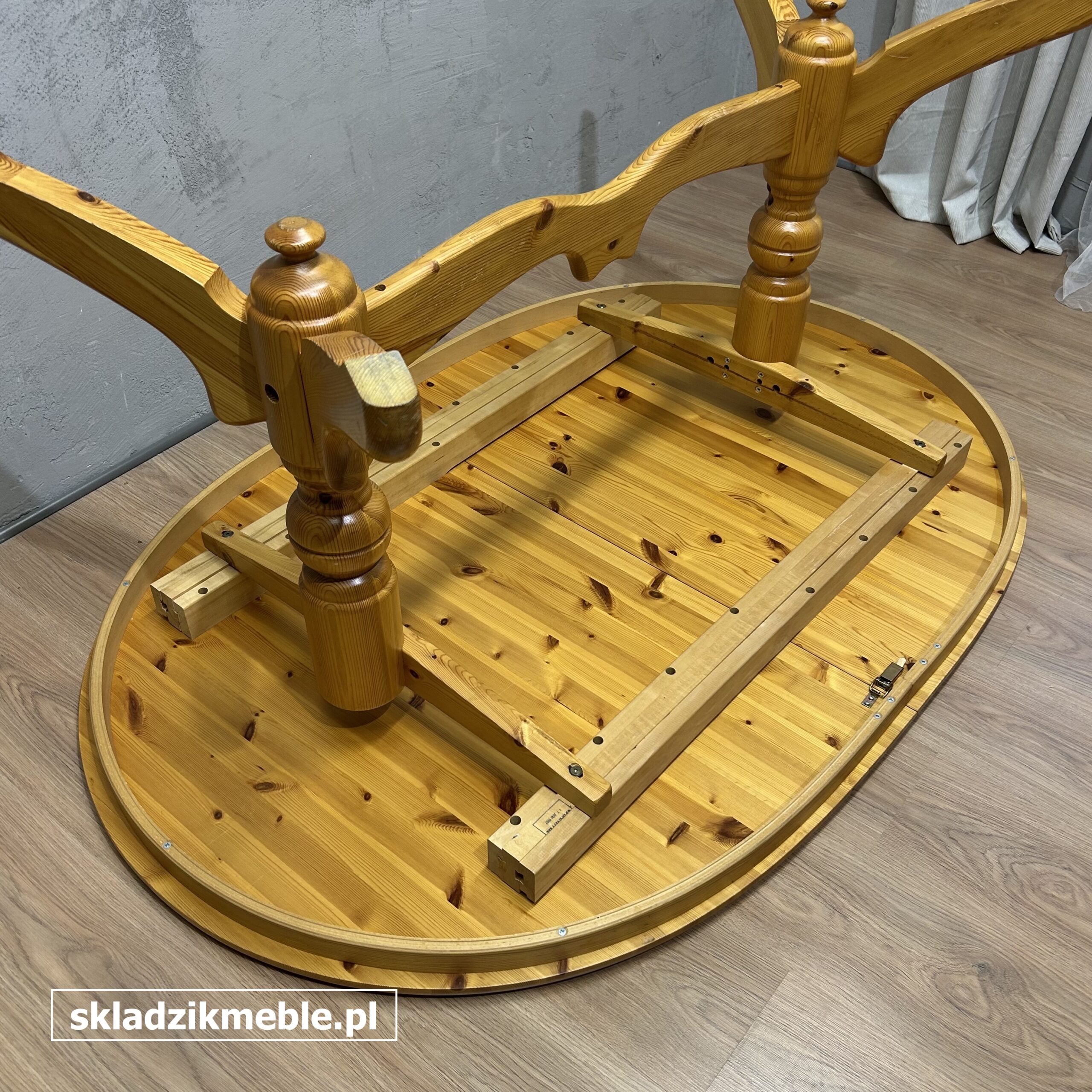 251025 STÓŁ SOSNOWY OWALNY, ROZKŁADANY DO 260 CM - obrazek 10