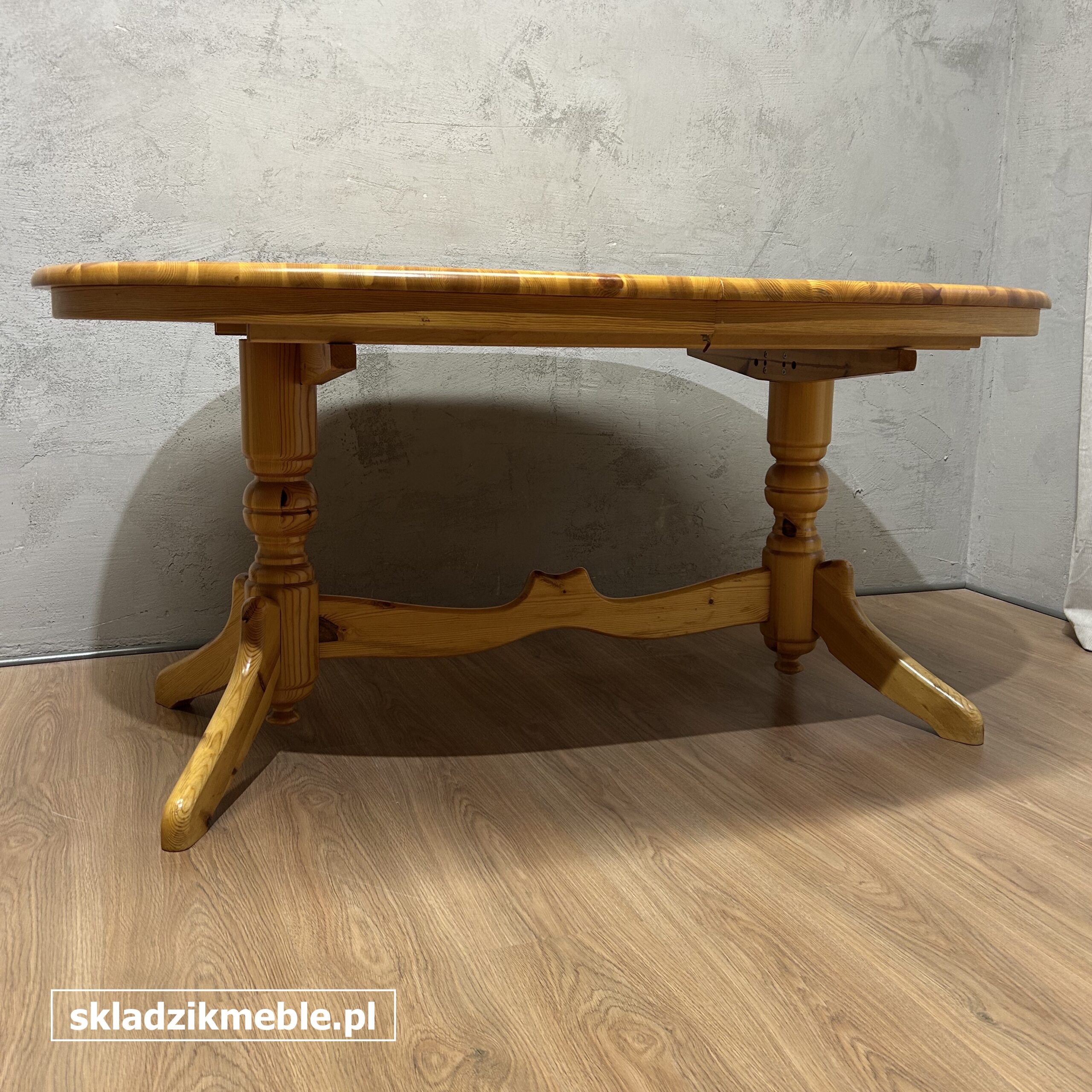 251025 STÓŁ SOSNOWY OWALNY, ROZKŁADANY DO 260 CM - obrazek 2