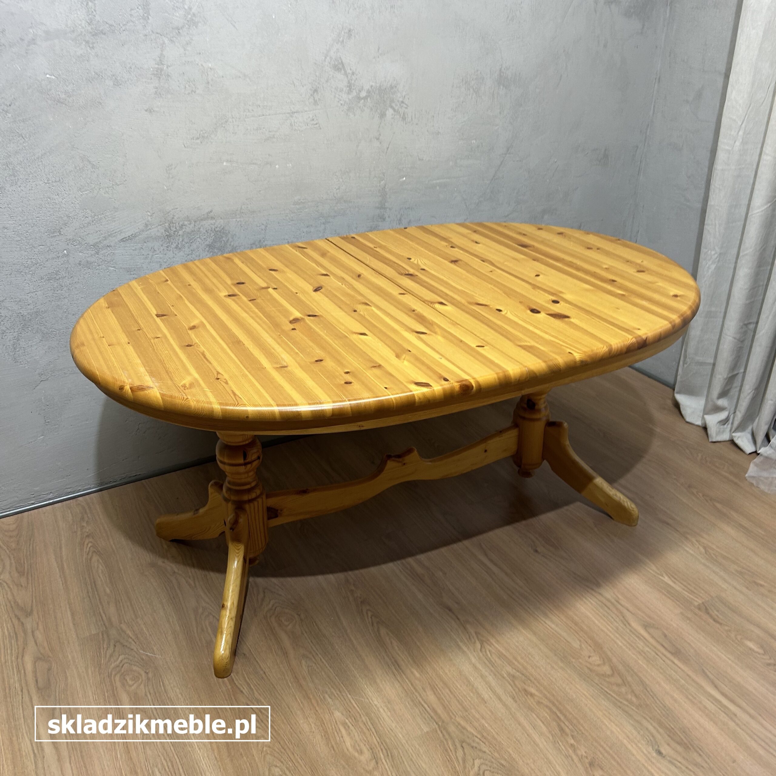 251025 STÓŁ SOSNOWY OWALNY, ROZKŁADANY DO 260 CM - obrazek 5