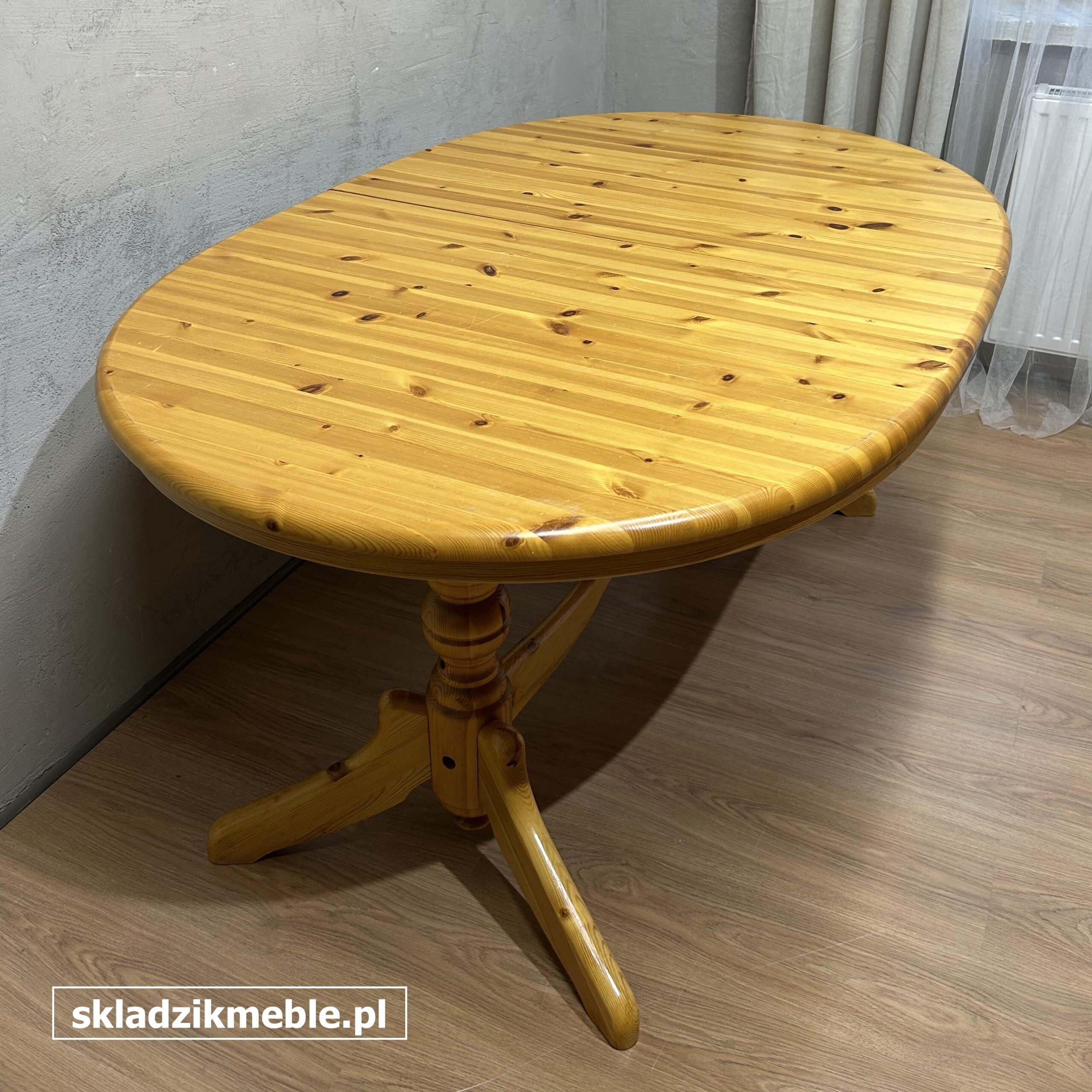 251025 STÓŁ SOSNOWY OWALNY, ROZKŁADANY DO 260 CM - obrazek 6