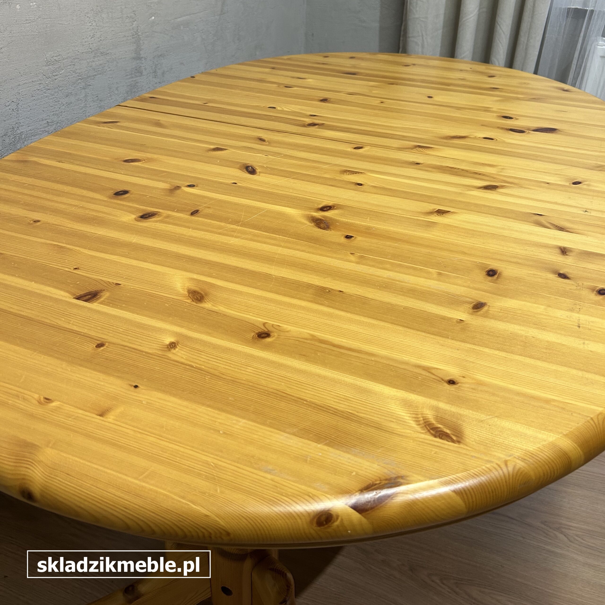 251025 STÓŁ SOSNOWY OWALNY, ROZKŁADANY DO 260 CM - obrazek 7