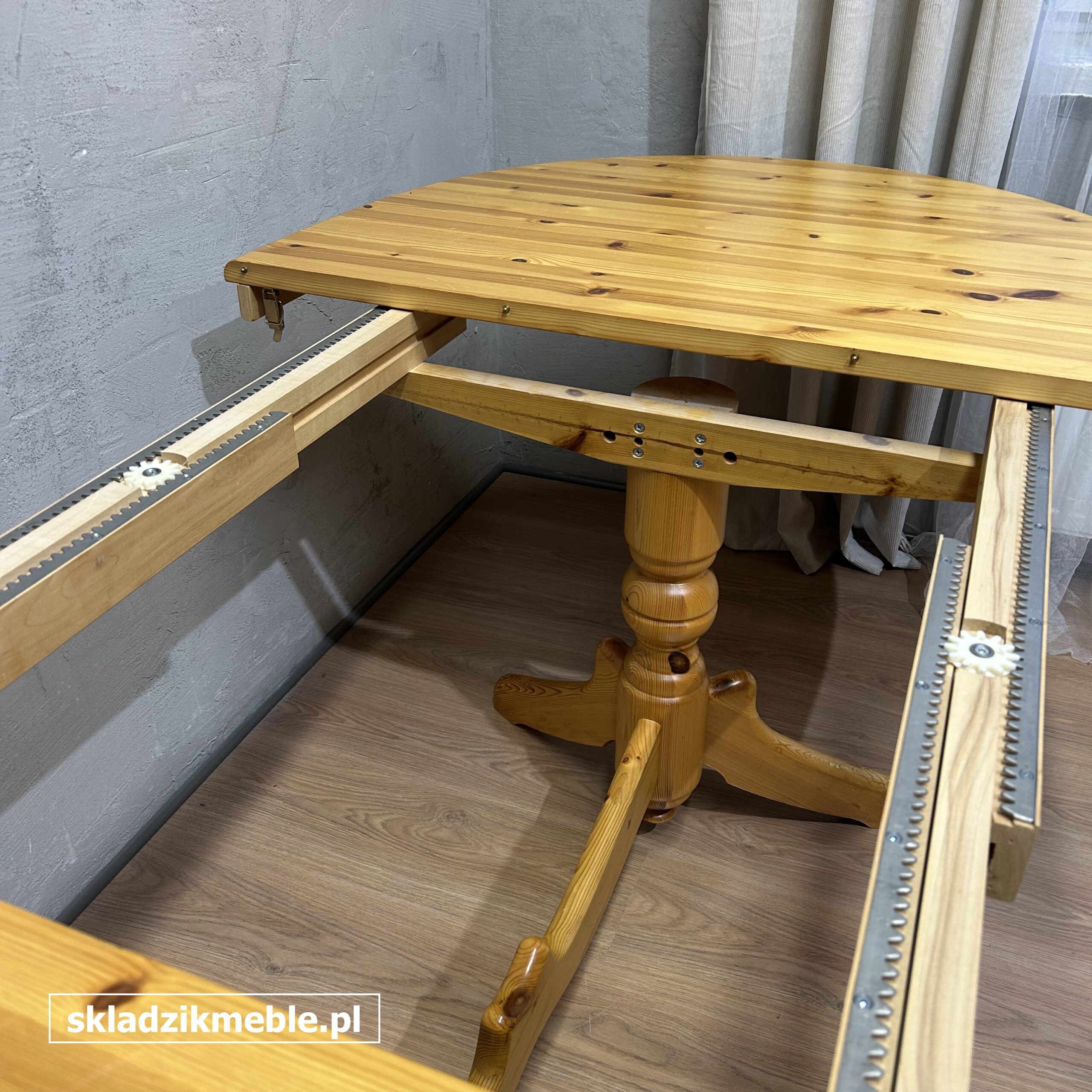 251025 STÓŁ SOSNOWY OWALNY, ROZKŁADANY DO 260 CM - obrazek 8