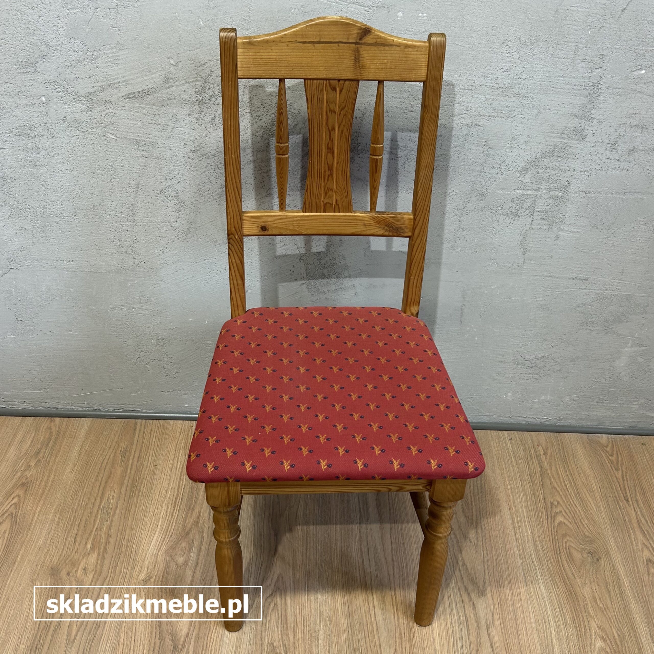 301025 KRZESŁO SOSNOWE, MIĘKKIE, TAPICEROWANE SIEDZISKO - obrazek 2