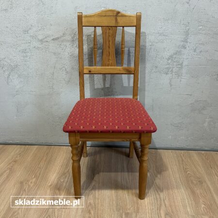 301025 KRZESŁO SOSNOWE, MIĘKKIE, TAPICEROWANE SIEDZISKO