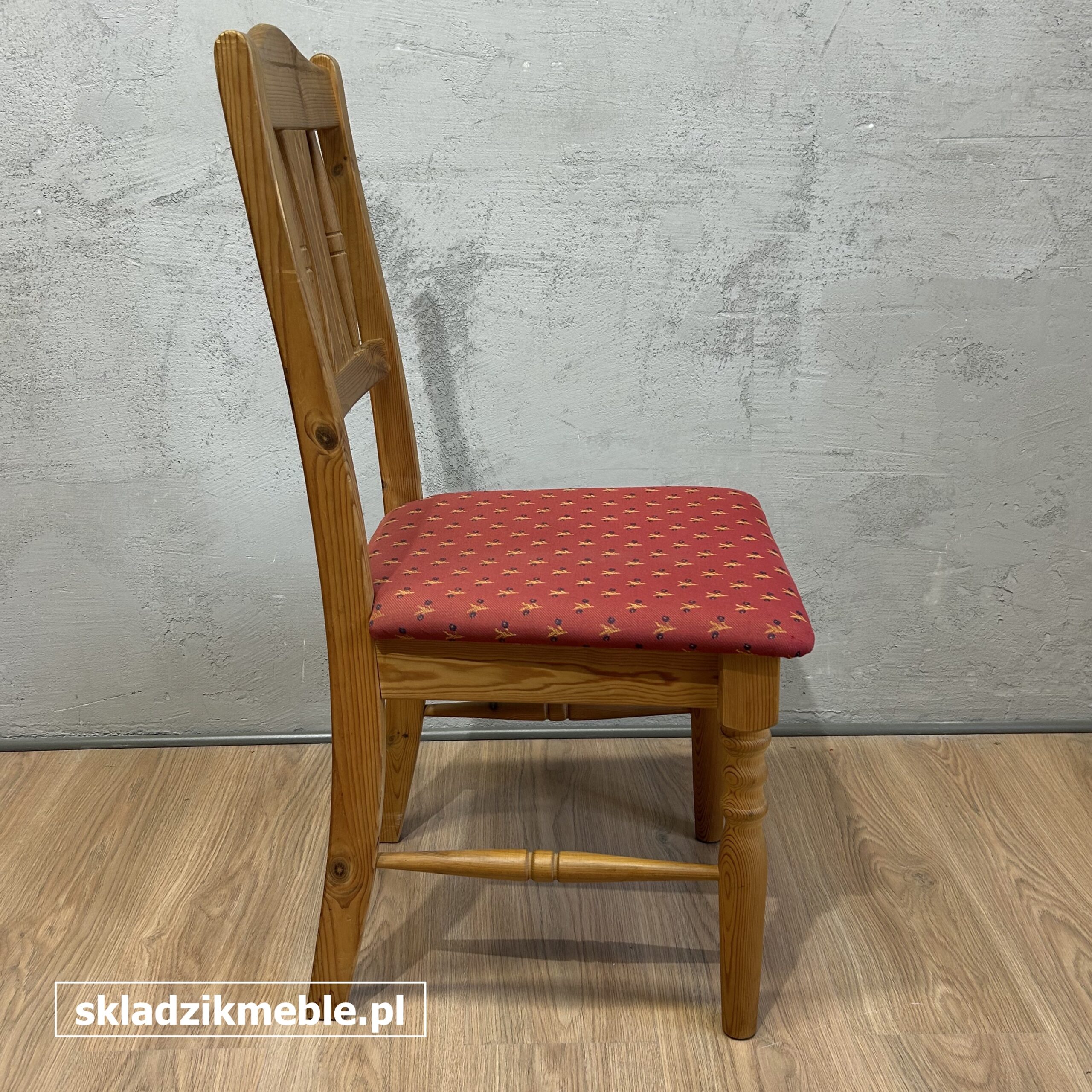 301025 KRZESŁO SOSNOWE, MIĘKKIE, TAPICEROWANE SIEDZISKO - obrazek 4