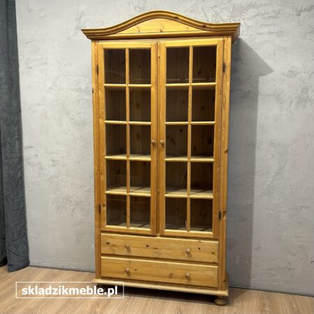 041225 SOLIDNA WITRYNA SOSNOWA, BIBLIOTECZKA PRZESZKLONA