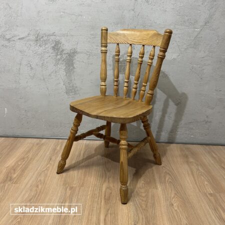 091225 SKANDYNAWSKIE KRZESŁO SOSNOWE, TOCZONE, SUROWE