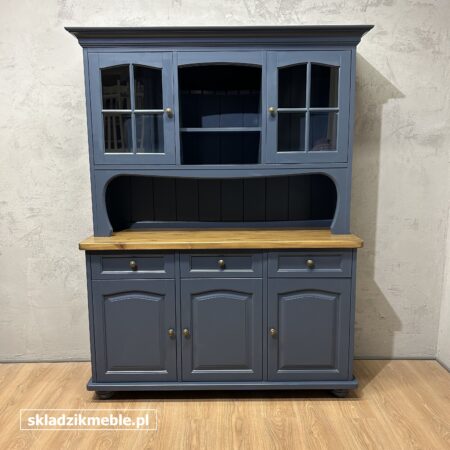 121225 KREDENS SOSNOWY W KOLORZE GRANATOWYM