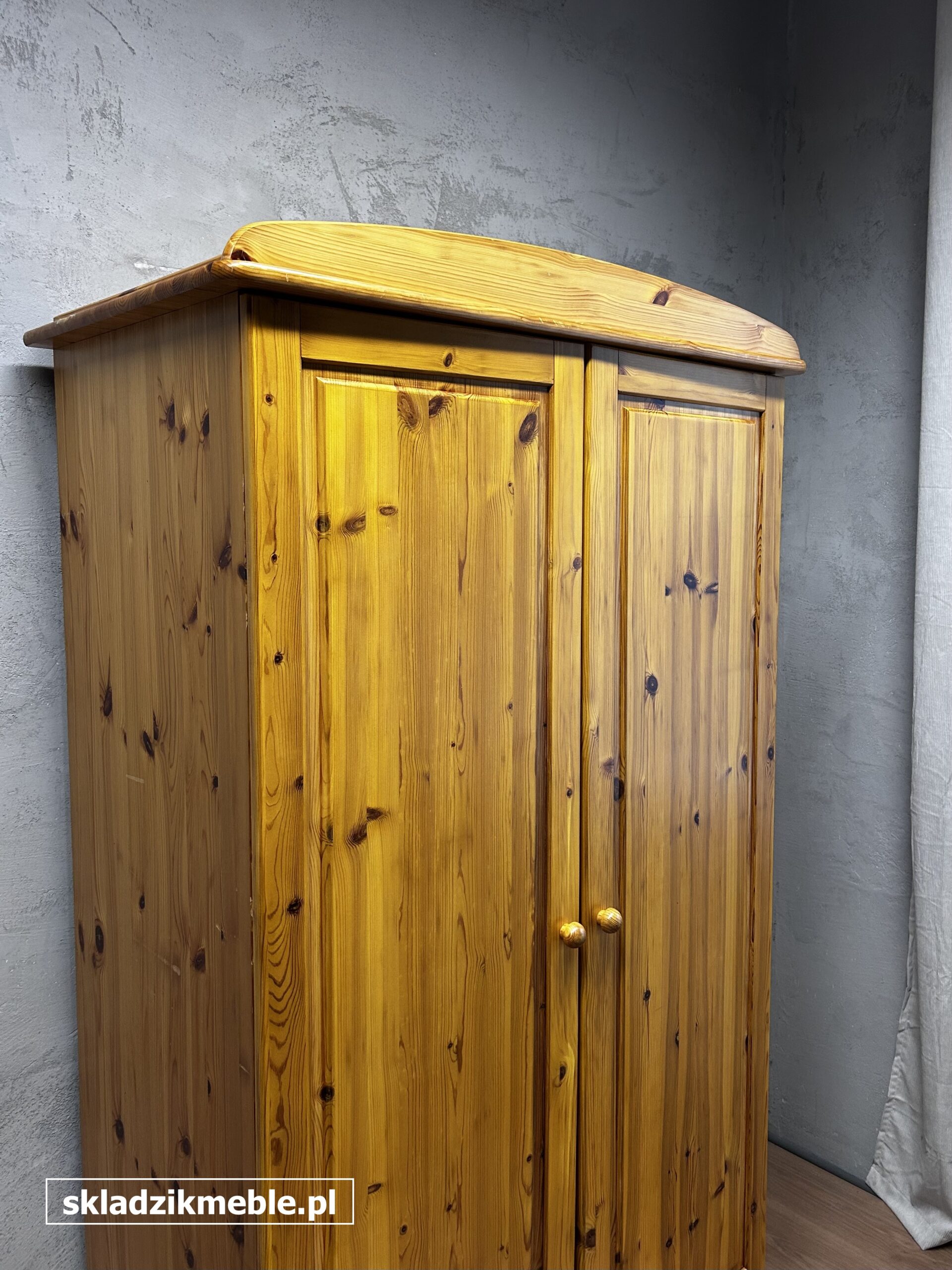 070226 DWUDRZWIOWA SZAFA SOSNOWA, GARDEROBA - obrazek 12