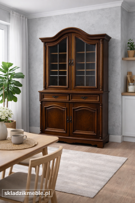 050226 KREDENS DĘBOWY, WITRYNA CIEMNY DĄB